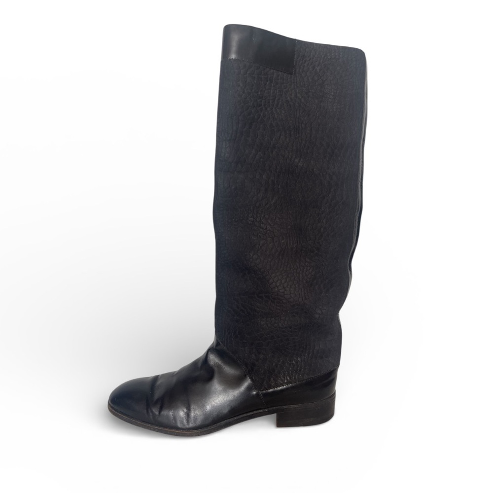 Pollini Vintage Suede & Leather 80s Tall Boots - Picture 3 of 6